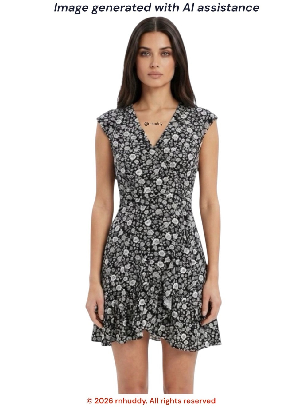 J.Crew Mercantile size 6 navy white floral faux wrap dress